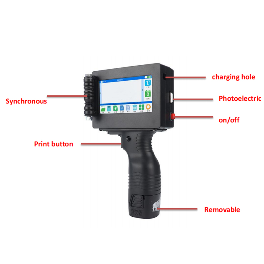 D10 Multifunción Idioma opcional portátil de tinta portátil Impresora de fábrica de fábrica Impresora automática Santwell 9