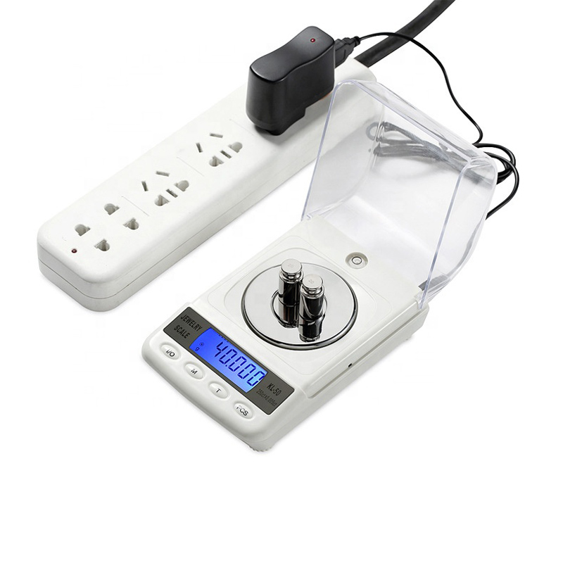 JS-50 Laboratorio Pequeño Laboratorio Fino Fino Escala de pesaje Electrónico Ligero Escala de cocina Santwell 12