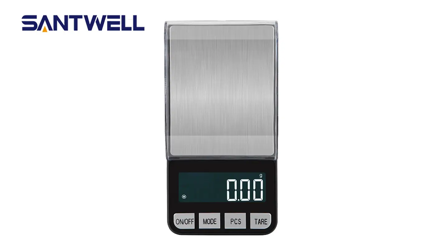 JS-188 Gioielli multifunzionali in acciaio inossidabile portatile 0,1 Scale di bilanciamento di laboratorio di alta precisione Scala di gioielli Santwell 1