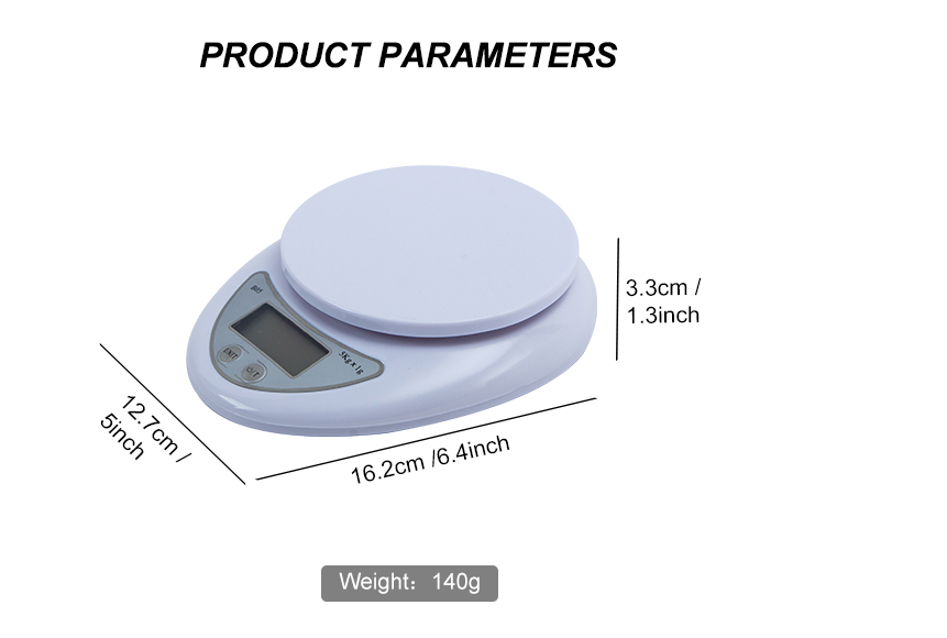 KS-208 Nuevo diseño Pantalla LCD LCD Peso portátil Pesaje de 5 kg Escala de cocina Santwell Santwell 10