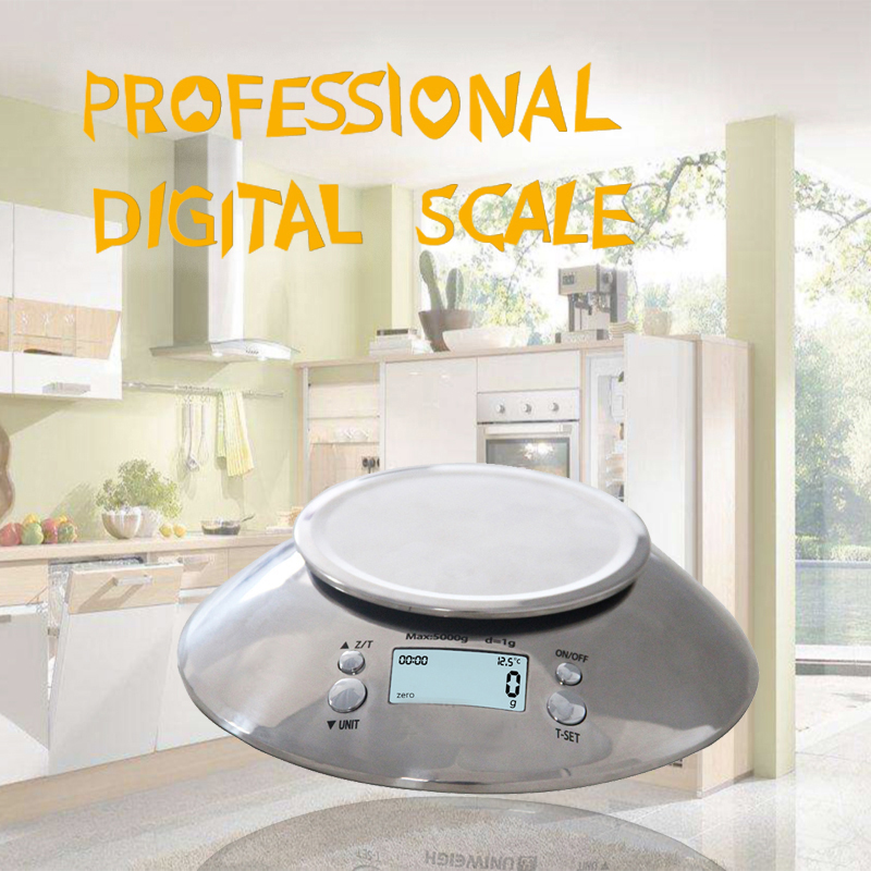 KS-207 Diseño de moda LCD Display de acero inoxidable Escala de cocina de cocina multifuncional de acero inoxidable Santwell 10
