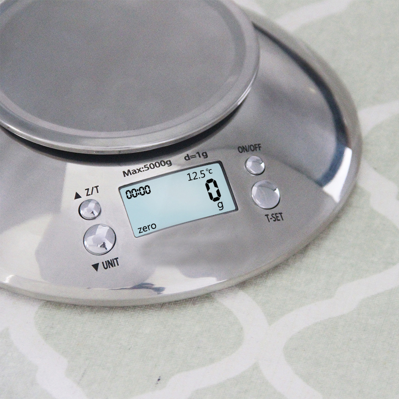 KS-207 Diseño de moda LCD Display de acero inoxidable Escala de cocina de cocina multifuncional de acero inoxidable Santwell 16