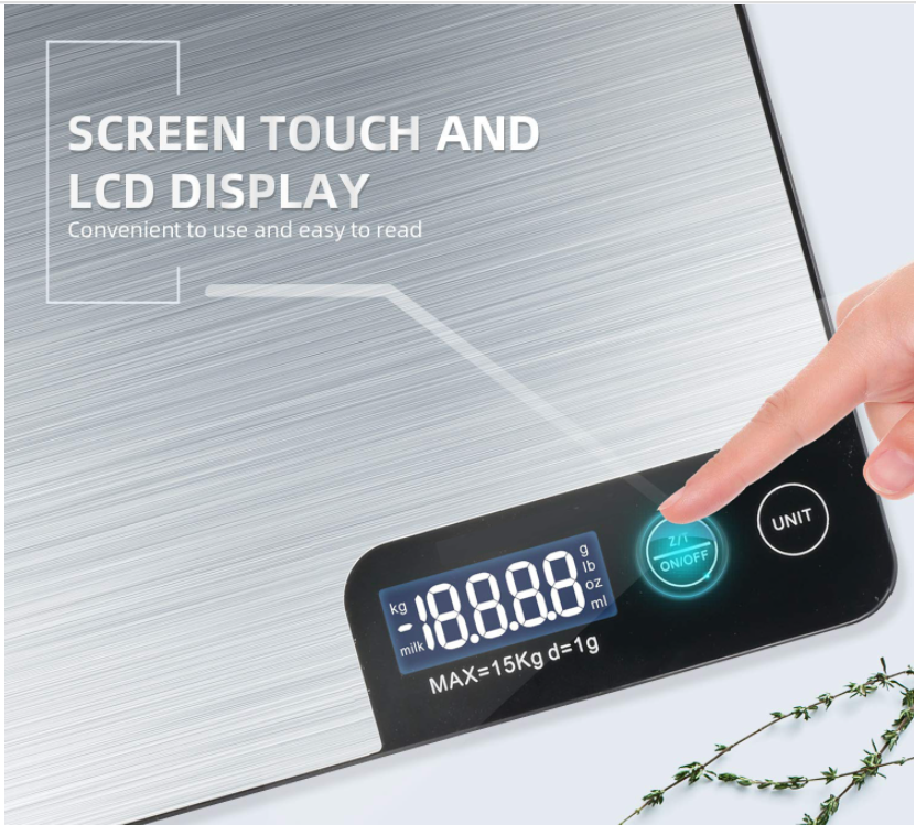 Pantalla de pantalla LCD KS-204 Pantalla multifuncional de escala de cocina recargable a escala mayorista de cocina Santwell 14