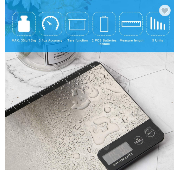 Pantalla de pantalla LCD KS-204 Pantalla multifuncional de escala de cocina recargable a escala mayorista de cocina Santwell 12