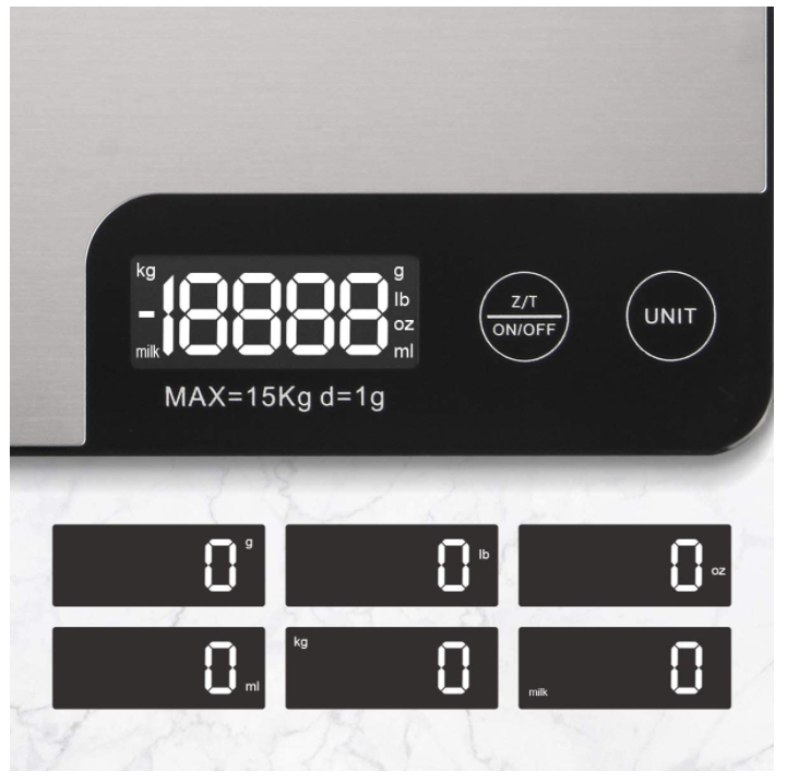 Pantalla de pantalla LCD KS-204 Pantalla multifuncional de escala de cocina recargable a escala mayorista de cocina Santwell 13