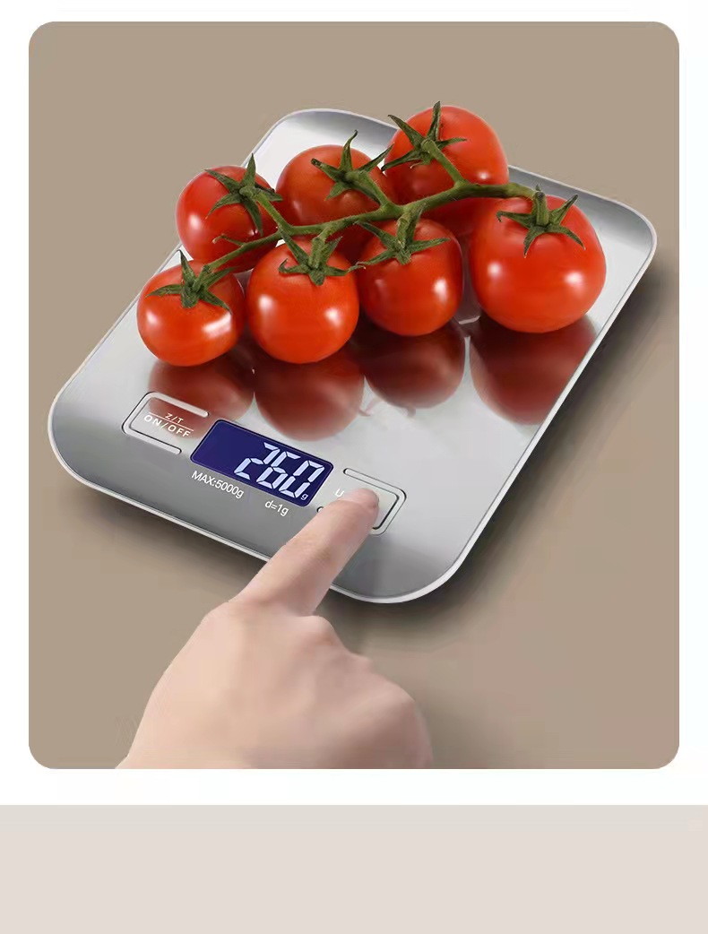 KS-202 Sturdy Electronic Electronic Digital 10 kg de acero inoxidable a escala de cocina de pesaje de pesaje Santwell 13