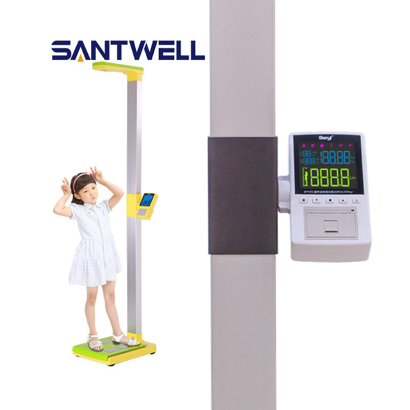 HW-05 Venta de fábrica White 180 kg Electrónico de peso corporal y altura Escala digital Escala de baño Santwell 10