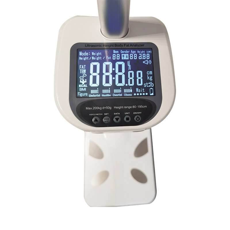 HW-180 LCD Muestra ABS de plástico Temperado Temperado Ultrasonido Alto precisión Altura digital Peso Baño Santwell 13