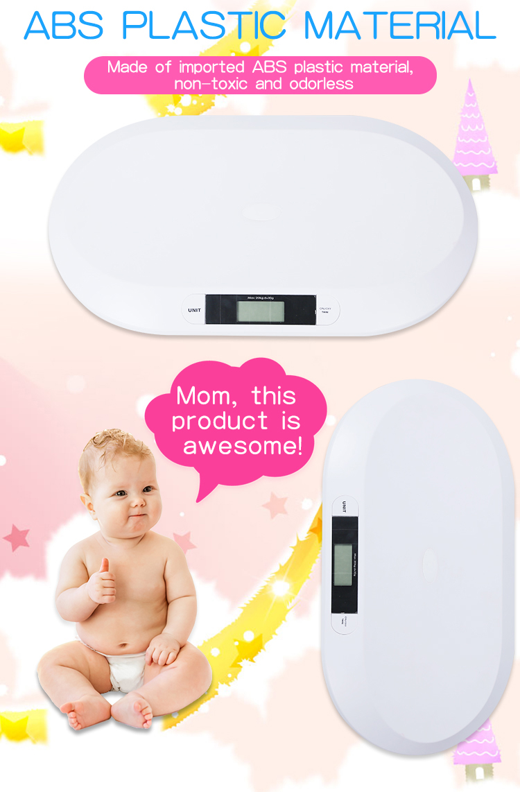 BBS-606 Medir el peso de la alimentación Indicación baja de la batería Escala digital de pesaje Baby Escala de baño electrónica Santwell 14