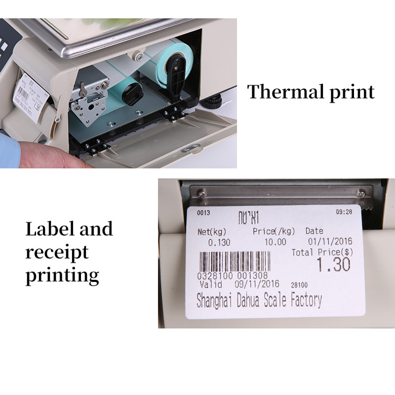 TM-A con la impresora LED/LCD Double Supant Supermarket Supermarket System System Cashier Precking Escala de computación Santwell 18