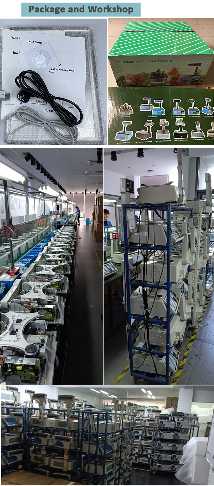 TM-A con la impresora LED/LCD Double Supant Supermarket Supermarket System System Cashier Precking Escala de computación Santwell 17