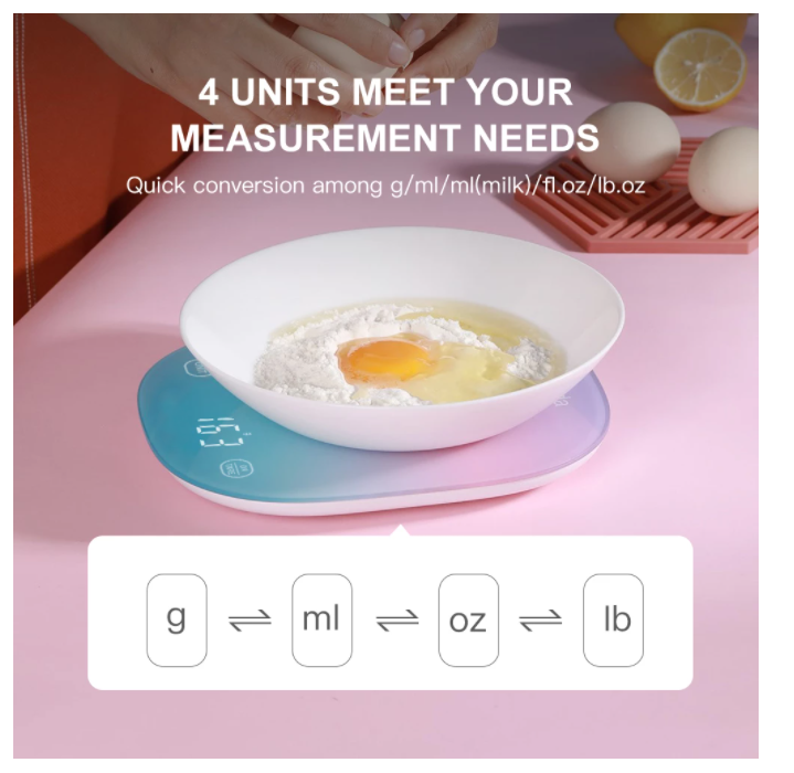 Diseño de moda KS-203 Medición precisa Food Digital Electronic Scale Escala de cocina Santwell 11