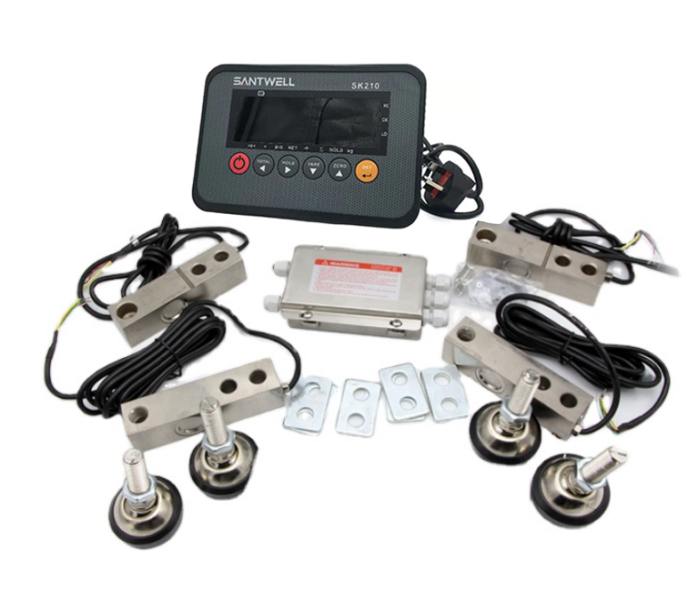 STWR-01 0-3T conjunto completo de accesorios que miden la carga de la carga del haz de cizallamiento Escala del piso Santwell 8