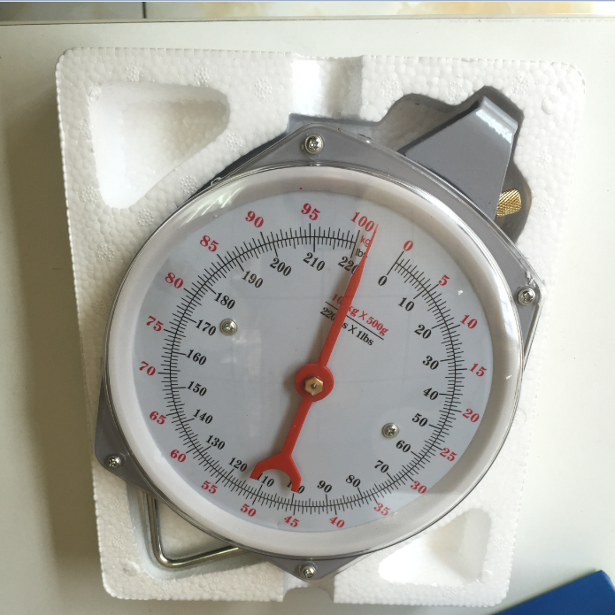 HK-617 Escala colgante de puntero mecánico de 100 kg de 100 kg, escala de gancho de resorte, escala de colgante de disco Santwell 10
