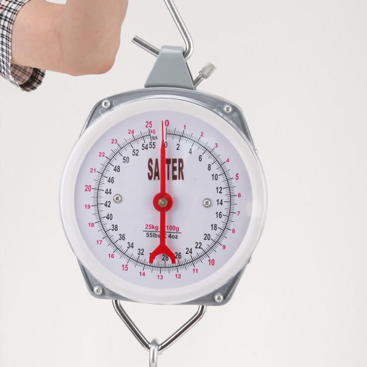 HK-617 Escala colgante de puntero mecánico de 100 kg de 100 kg, escala de gancho de resorte, escala de colgante de disco Santwell 16