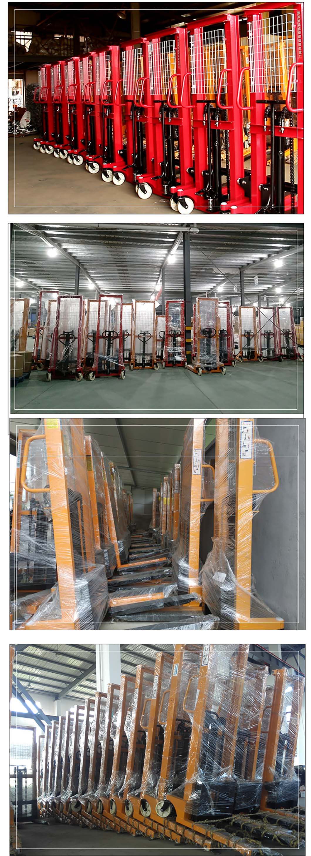 FK1000 Alta calidad 1T 1.5t 2t Range Hidráulico Levantamiento AC Fuente de alimentación Potencia eléctrica Apilador Santwell 11