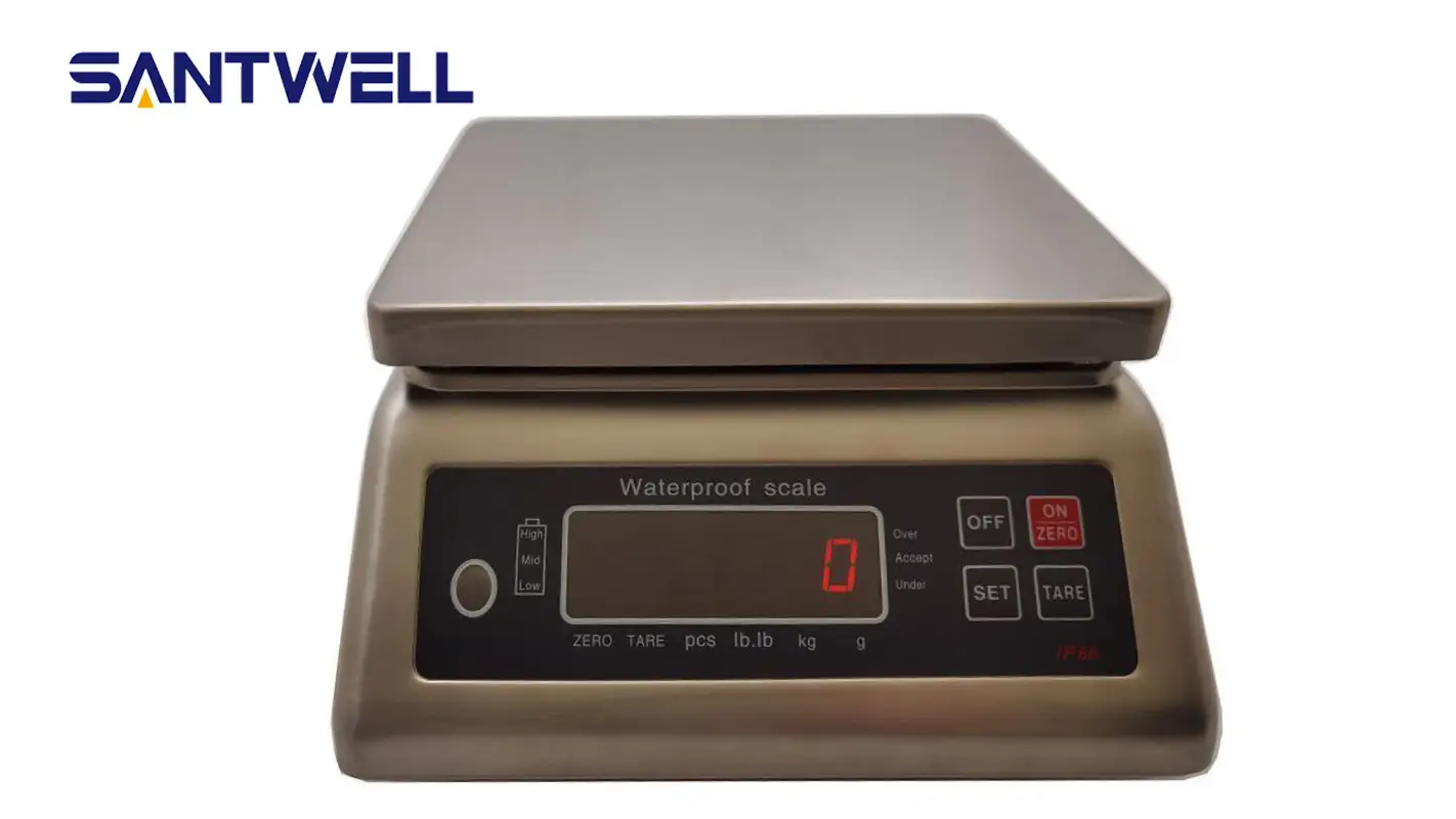 WFA-01 15 kg 30 kg en acier inoxydable Prix d'étanchéité table de pêche à l'échelle supérieure Santwell 1