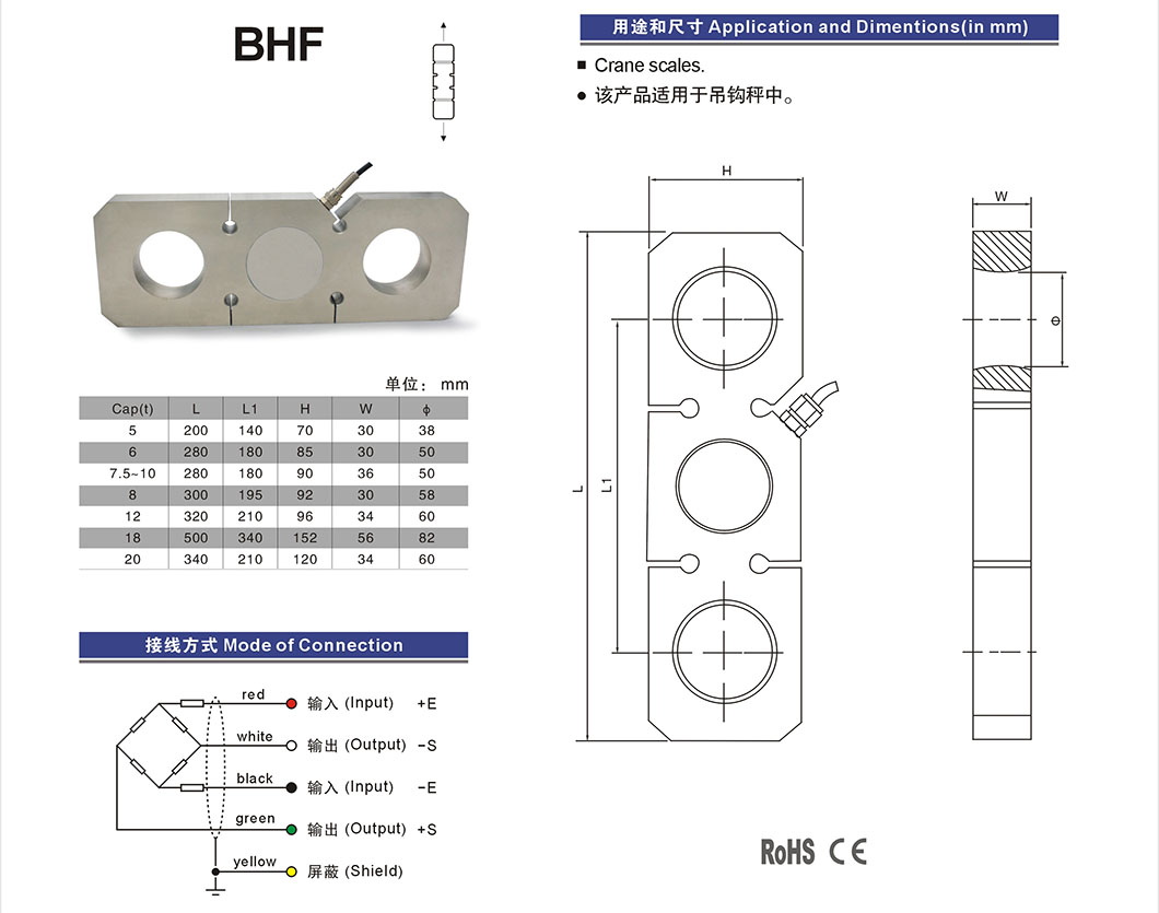 Sensor de peso de acero de carga de carga de carga de carga de carga de la carga de la carga de la grúa Santwell 8