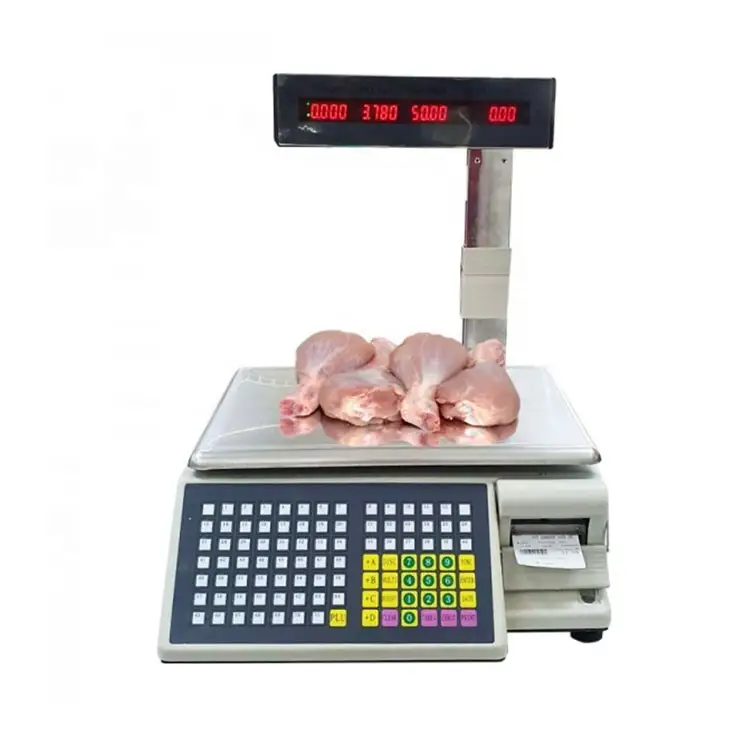 SANTWELL - 30 kg LED / LCD Double face affichage POS SYSTÈMES DE COSS RECRIPS RECRERY PRIX GOLD SCALE SUPERMARKET Prix Computing Scale 1