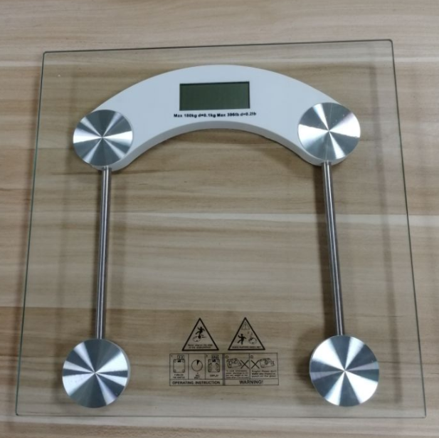 Santwell - Material de vidrio doméstico LCD Pantalla electrónica Digital Digital Escala de peso Multifunción Escala de baño Escala de baño 14