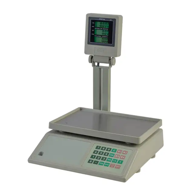 SANTWELL - 33,5 * 23,5 cm de plate-forme de pesage Taille en acier inoxydable 110-220V Échelle de tarification électronique 1