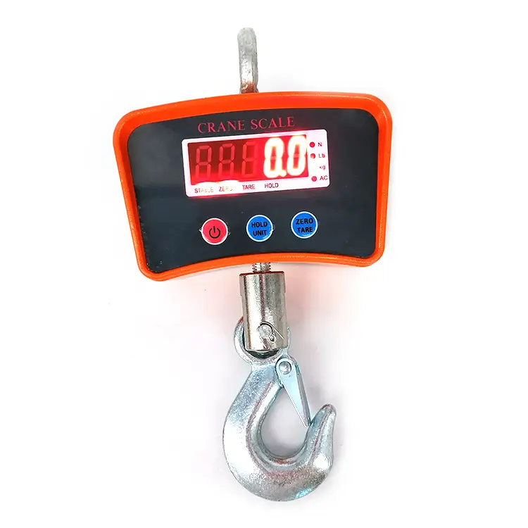 SANTWELL - 100 kg ~ 1000 kg Black Orange Aluminium ALLIAL HOCK DIGITAL POIGNE POILSE PEED SCALE de 1000 kg Échelle de grue 1