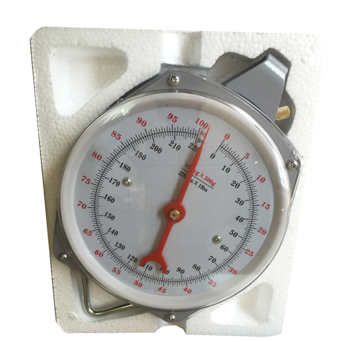 Santwell - Medición duradera 25 kg/50 kg/60 kg/100 kg Equipaje portátil Escala de grúa del gancho doméstico 11