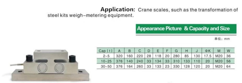 Santwell - Sensor de peso del ascensor 10 toneladas 50 toneladas de media celda de carga de puente para kits Equipo YBS -F sin agrio 9