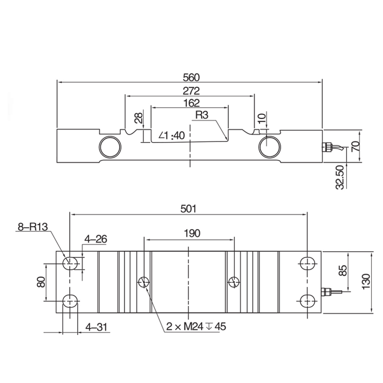 Santwell - Escala de ferrocarril de venta de venta de ferrocarril Celular de carga Aleación de acero de aleación de 30 toneladas Sensor de peso RSW02 Sensor de presión sensor análogo Otros 7