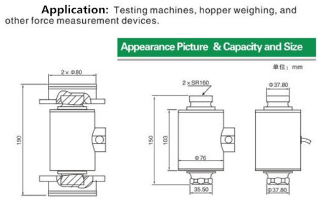 CMTD Tipo de compresión Sistema Columna Sensor de columna Máquinas Tipo de columna Celular de carga Santwell 9