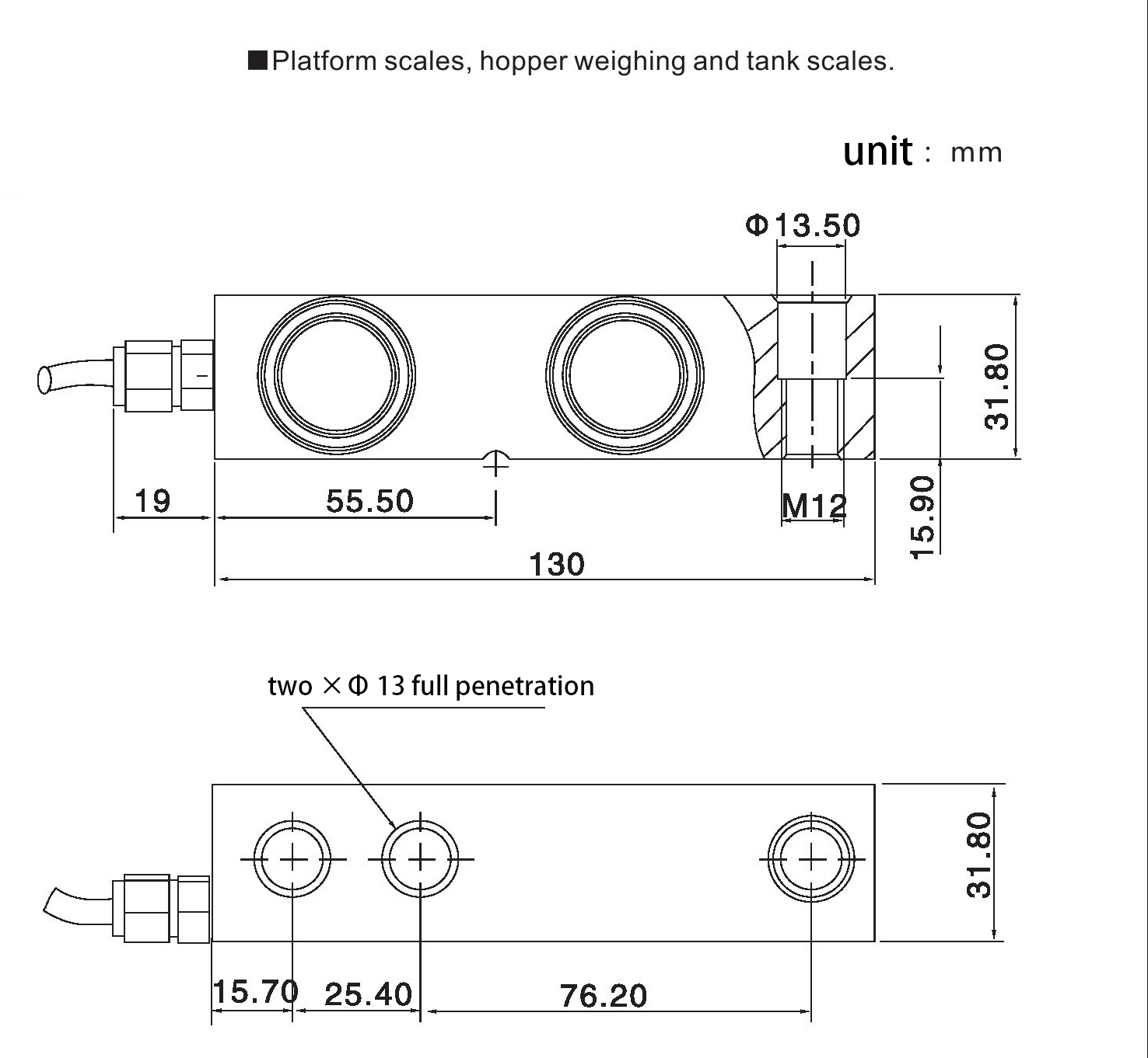SANTWELL - Vehículos Motorizadores de pescador de pescador de pescador de tolva de carga Celular de carga de pesaje celda de carga de carga de un solo haz de cizallamiento 7