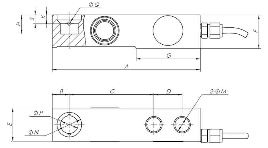 SB-HL Presión de peso Precios del sensor de peso HBM Celular de carga de haz de cizallamiento único Santwell 12