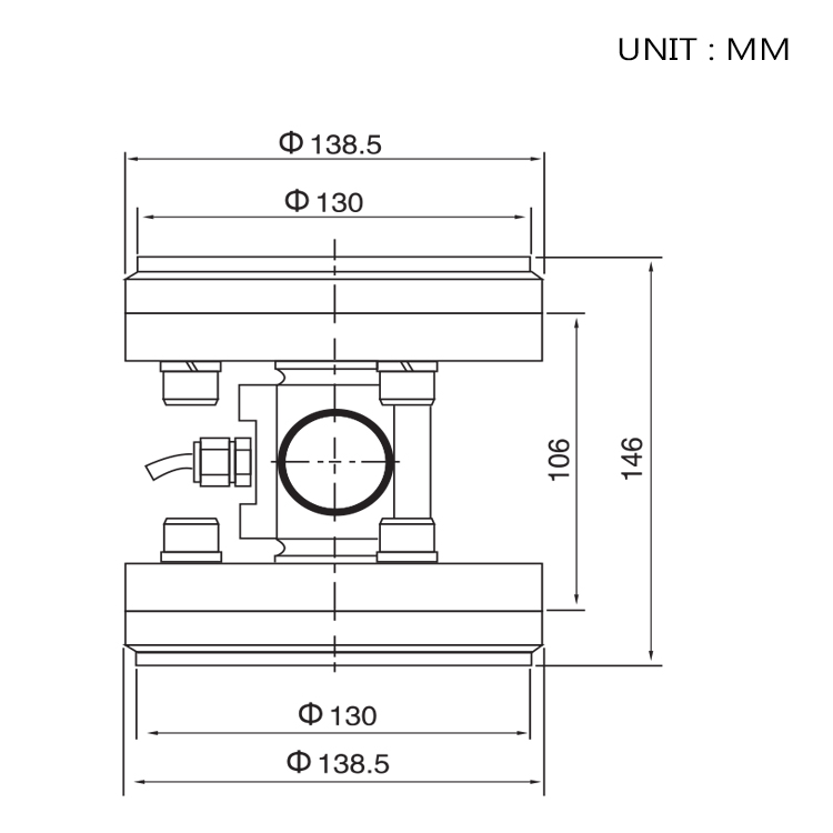 SANTWELL - Cellina de carga Capacidad de alta precisión Celda de carga de carga 15 20 toneladas de celda de carga CMA para pesaje de silo 7