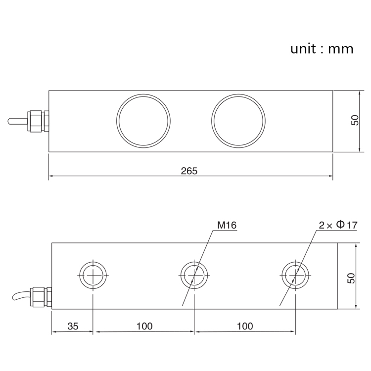SANTWELL - QSKL High Precision ALUMINUS ACERO DE ALUMINUS Célula de carga de carga de haz de cizallamiento QSKL para pesaje de silo 9