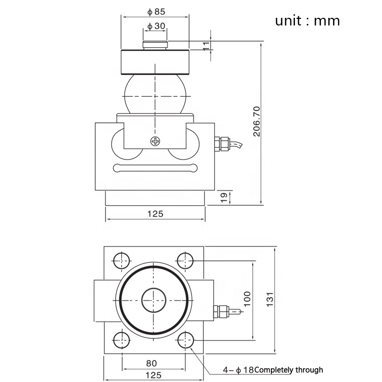 Santwell - 10/20/30T Precios de medición precisos del sensor de peso del transmisor de celda de carga para camiones celda de carga para escala de camiones 11