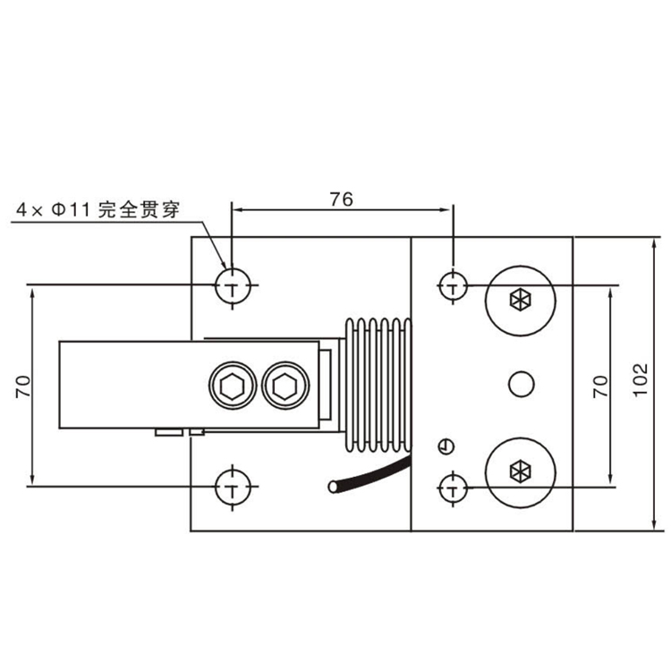 SANTWELL-Celda de carga de carga electrónica Módulo de pesaje Sensor de tensión de la celda de carga 10-500 kg Celular de carga BBM- (M) Módulo de pesaje 8
