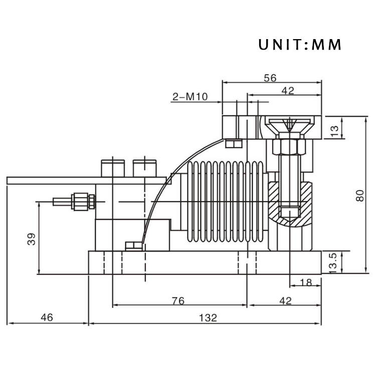 SANTWELL-Celda de carga de carga electrónica Módulo de pesaje Sensor de tensión de la celda de carga 10-500 kg Celular de carga BBM- (M) Módulo de pesaje 7