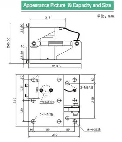Santwell - Sensor de celda de carga de 50 toneladas para escala de camiones, contenedor de tolva, módulo de pesaje del módulo de pesaje del transductor de presión de escala de silo 10