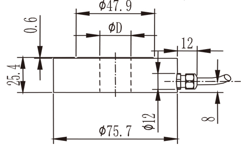 SANTWELL - Sensor de fuerza de compresión de compresión de tipo de anillo MA117 Celda de carga de micro carga de micro Micro Sensor de carga de 100kn 9