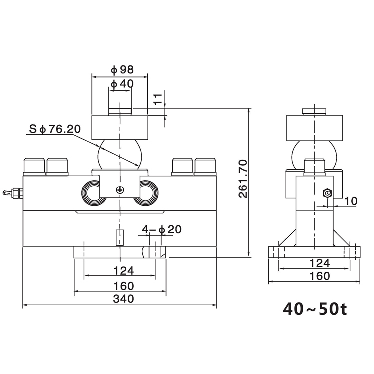SANTWELL - QSG Golden Slate Doble finalización de carga de cizallamiento Sensor de peso de la escala de camión de doble extremo para camiones para camiones Campaña para escala de camiones 13