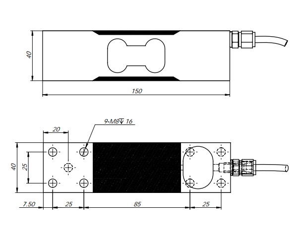 Santwell: celda de carga de carga de pesaje electrónica de acero 1000 kg de carga de punto único para la presión PA -G Celular de carga de punto único 5