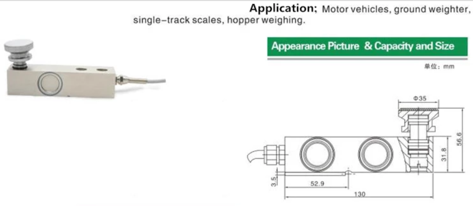 Santwell - Sensor de peso del vehículo de motor Presión de cizallamiento Celular de carga de pesas Sensor de carga del eje de 3 toneladas celda de carga de carga de corte simple celda de carga de cizallamiento 11