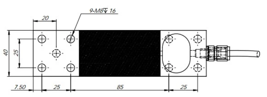 SANTWELL - LA4B -1 Sensor paralelo del haz Celdas de carga de la escala electrónica 50 kg Celular de carga de un solo punto Celular de carga de punto único 7