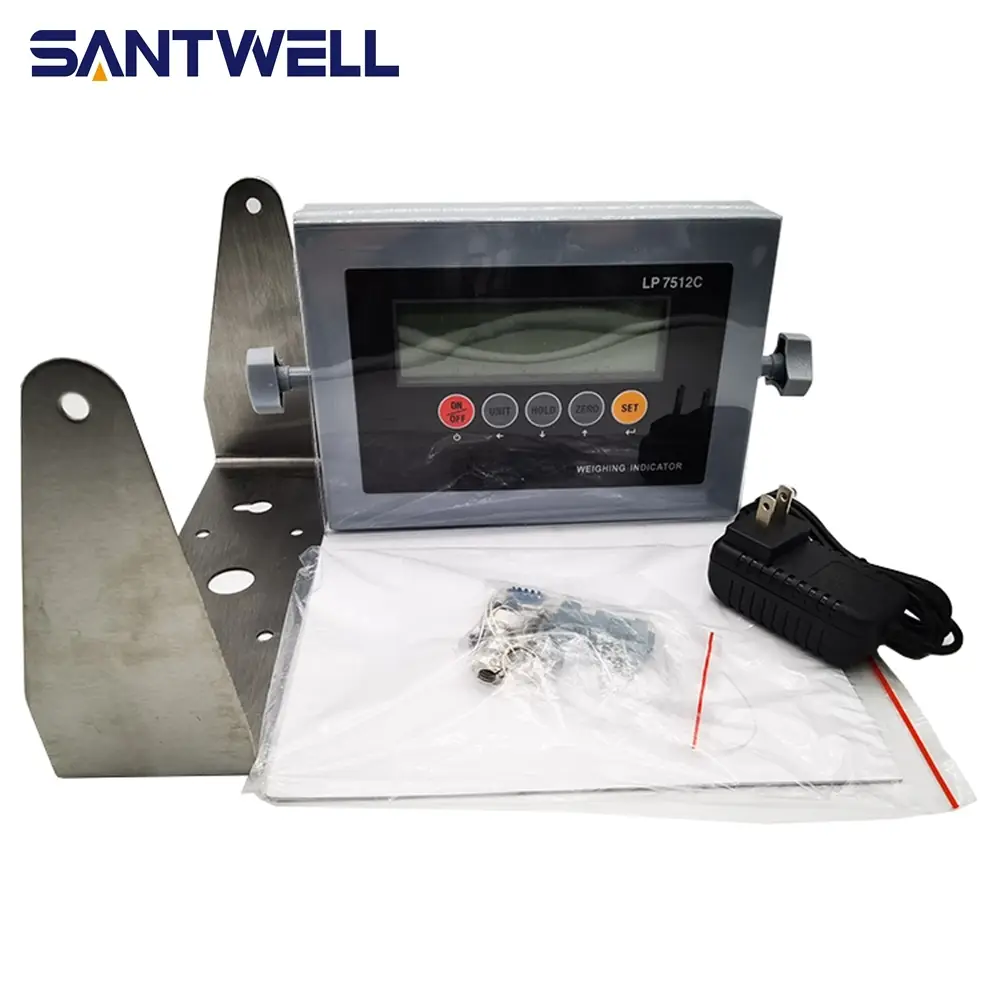 SANTWELL- 프린터 LP7512 OIML 6 자리 20mm LED 또는 25mm LCD가 포함 된 디지털 표시기 계량 디지털 표시기 계량 방수량은 플랫폼 스케일의 백라이트 표시기가있는 25mm LCD 1