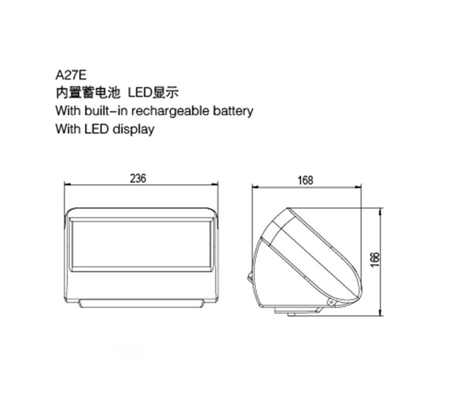 Santwell - XK3190 -A27E Big Digit LED Pantniple Platform Escala Indicador Indicador para la escala de forma plana 6