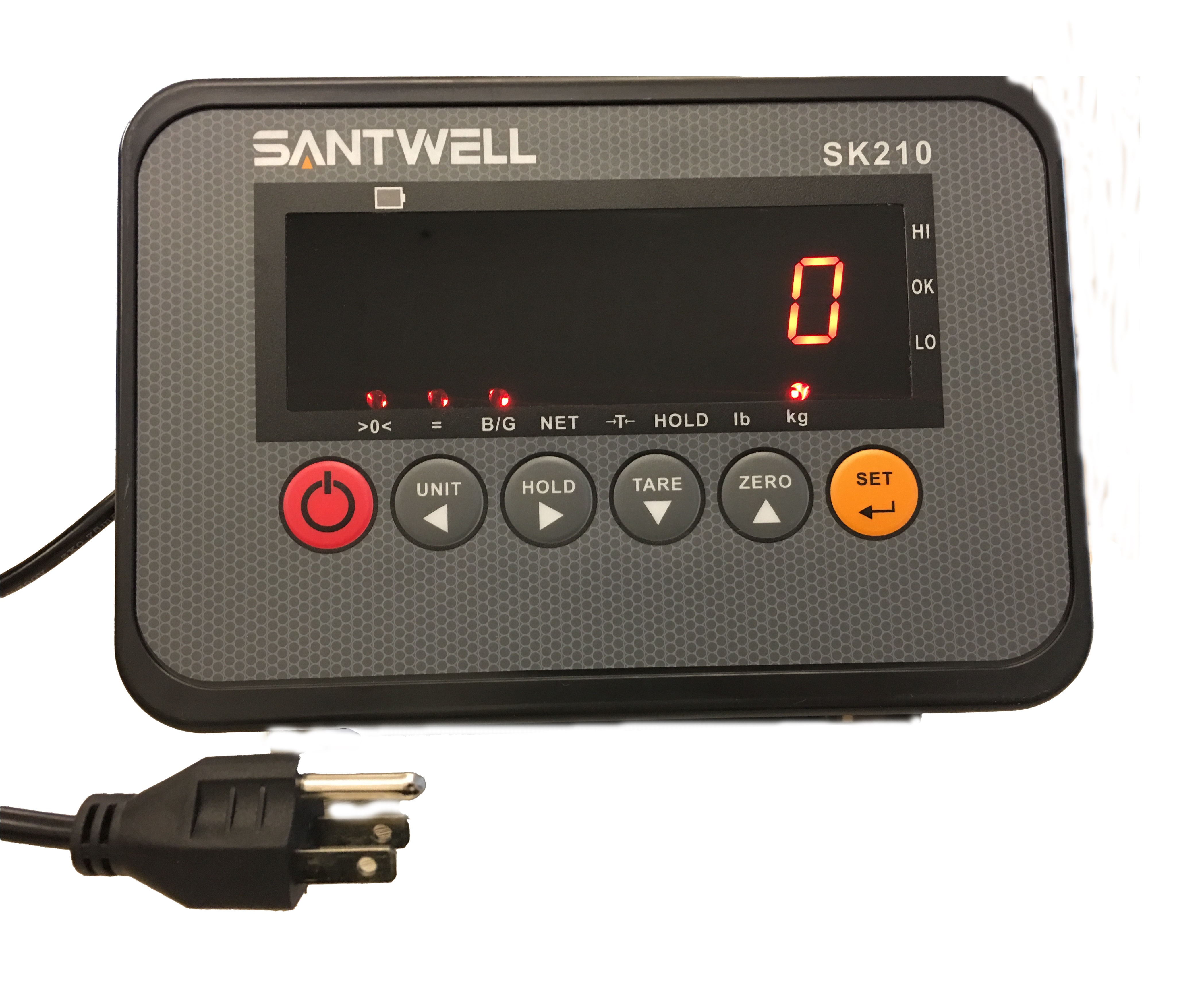 SANTWELL - Portable de alta calidad precisa 110/220V 6 dígitos 20 mm LED Plataforma Indicador Indicador Indicador para escala de forma plana 8