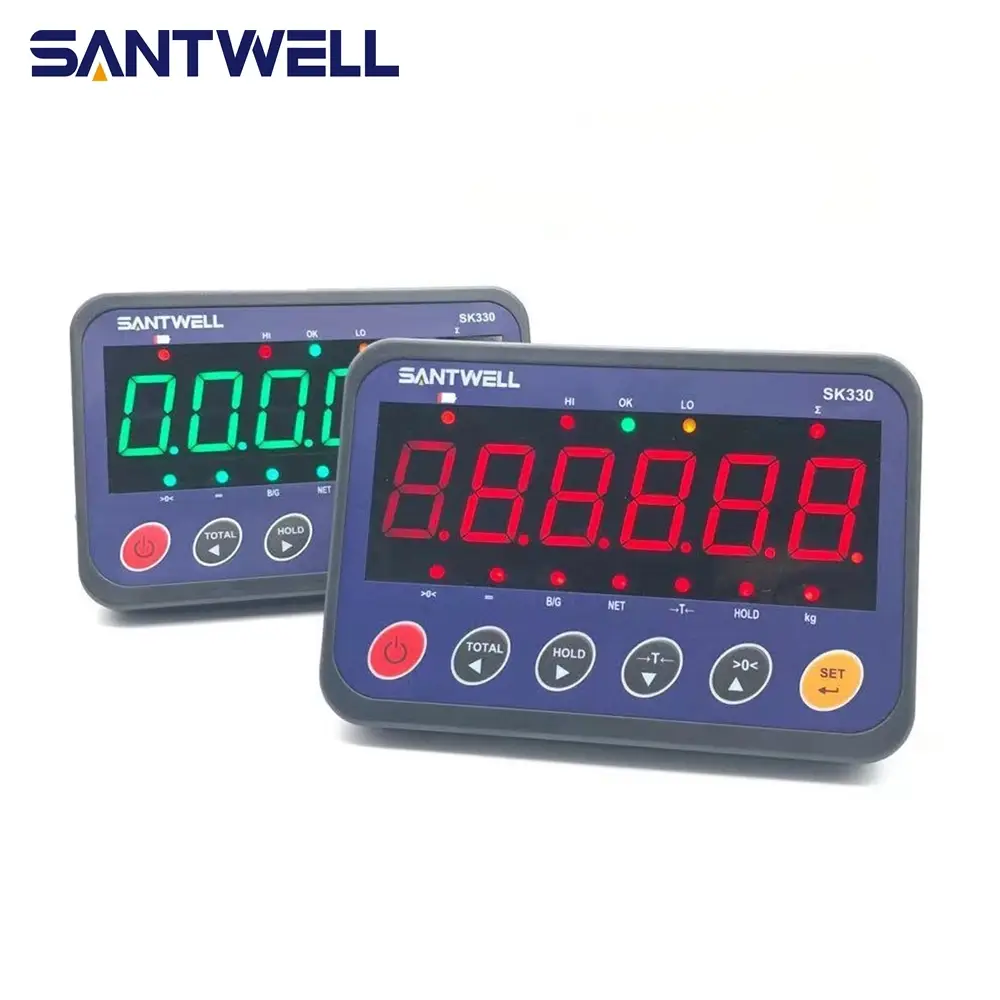 SANTWELL - SK330 RS232 Grand écran Platform Floor Scale Animal en acier inoxydable Vente IP68 Indicateur d'indicateur de pesée pour l'échelle Flatform 1