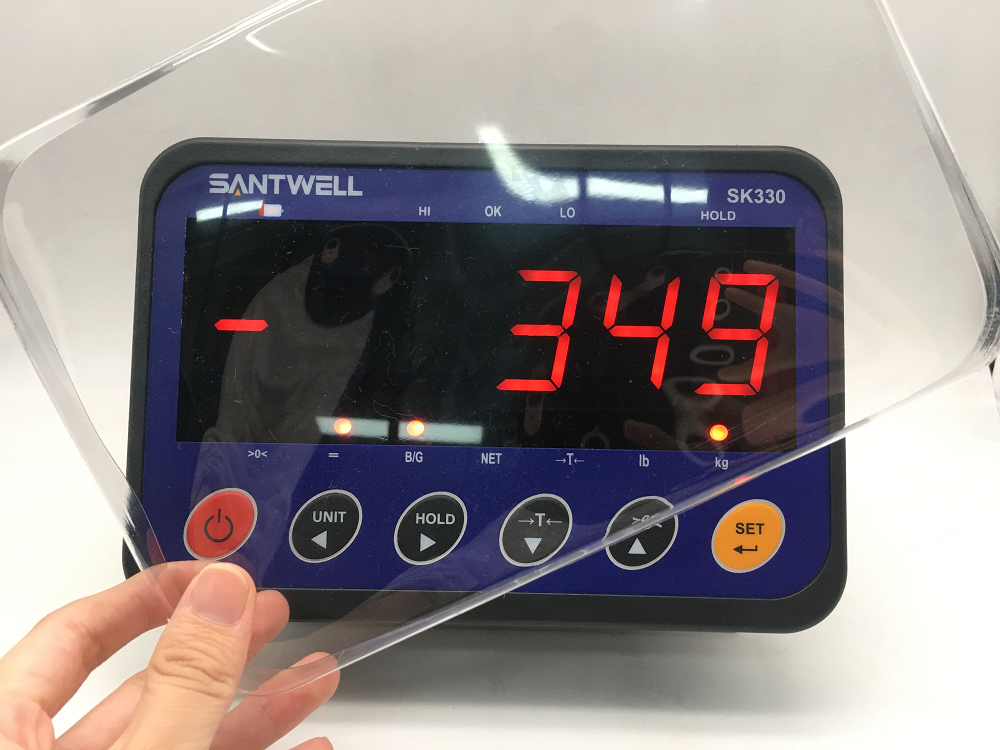 Santwell - Santwell SK330 se puede usar en la escala de la escala electrónica de la función de los animales de pesaje de peso de la escala de peso con indicador RS232 para la escala de forma plana 12