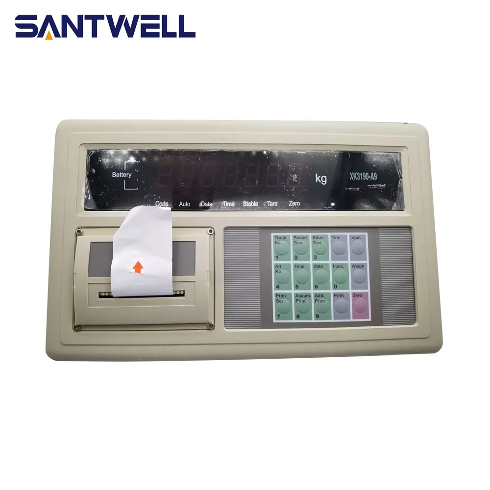 SANTWELL - LED LCD PEADED DIGITAL INDICATEUR CONTRÔLEUR DE BRIDGE XK3190 A9 Indicateur de pesée 500kg-100000kg Précision 30000D Échelle supérieure 1