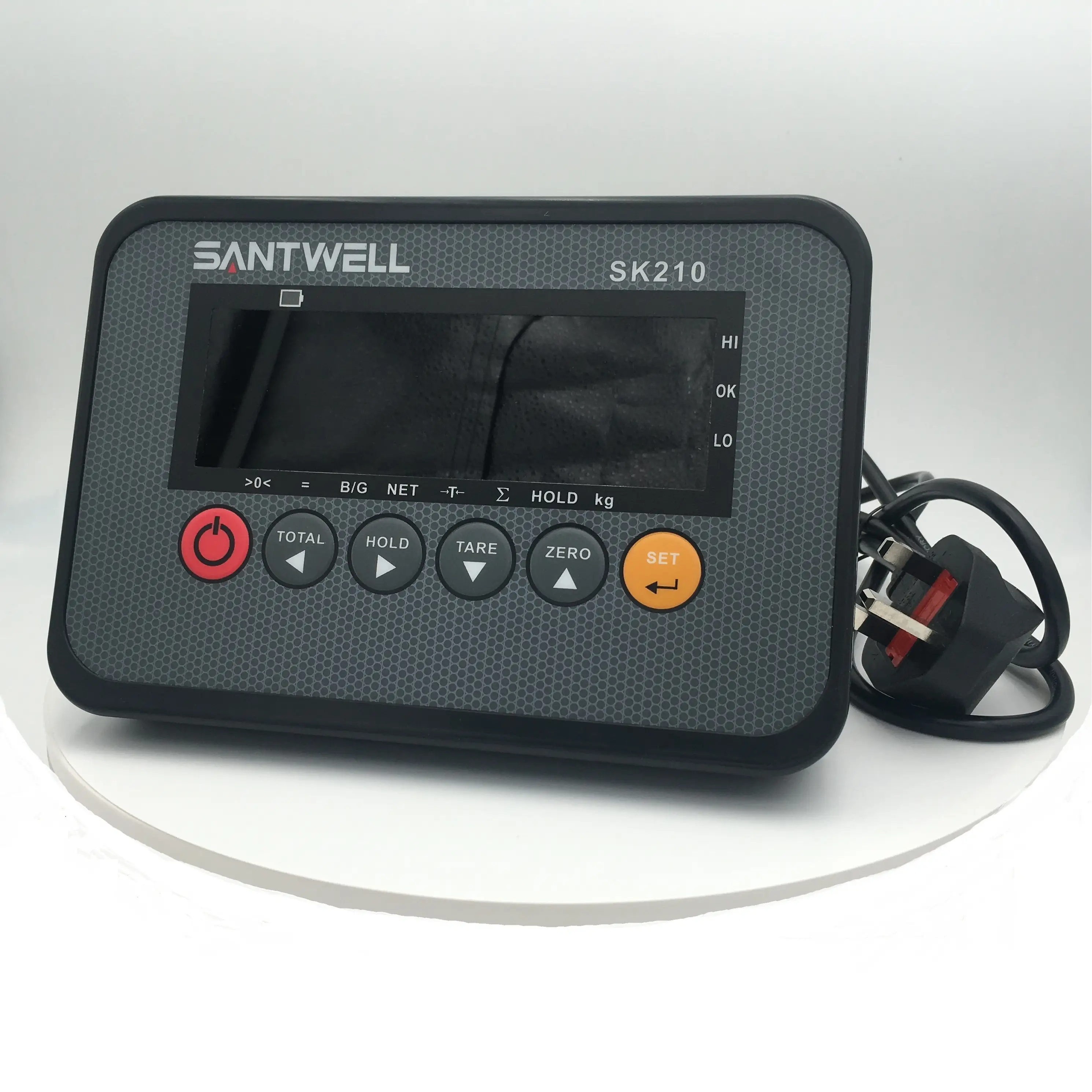 SANTWELL - Indicateur de pesée numérique Mesure automatique à 6 chiffres LED 20 mm ou 25 mm Backlight Sk210 Platform Scale Indicator Top Scale 1
